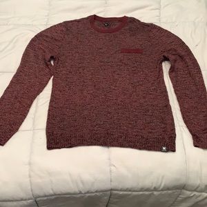 DC women’s cardigan style sweater, maroon